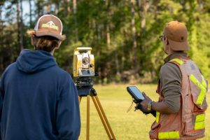 Boundary survey crew members