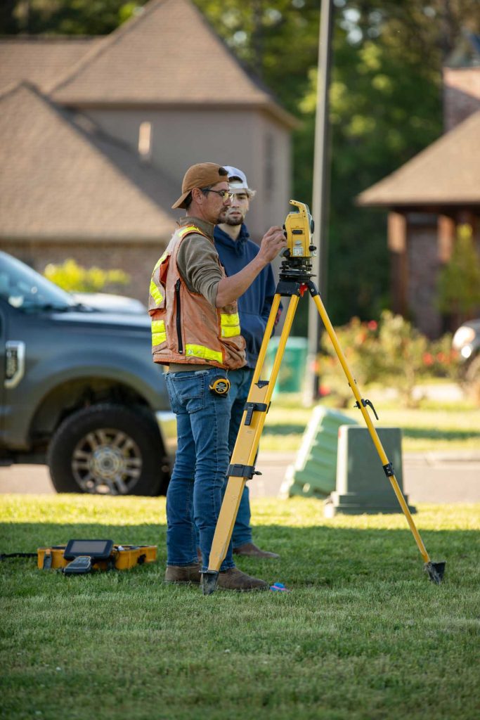 Boundary survey crew members